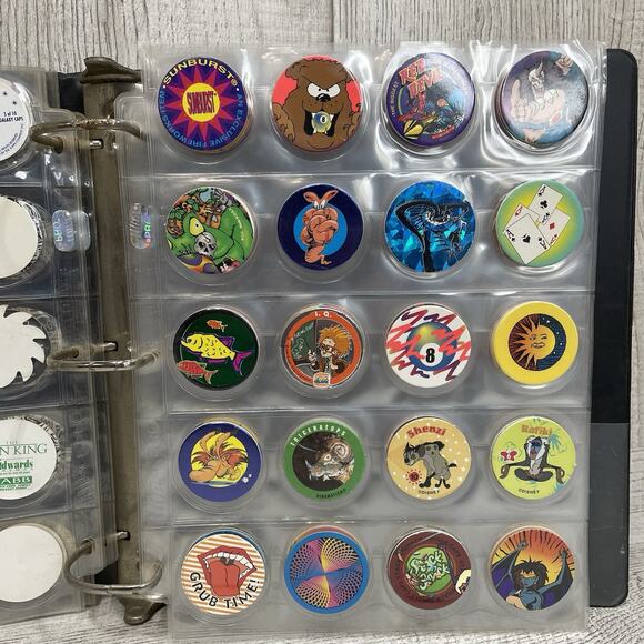 Original World Pog Federation Official Collector's Album, How To Card & 379 Pogs - Picture 8 of 13